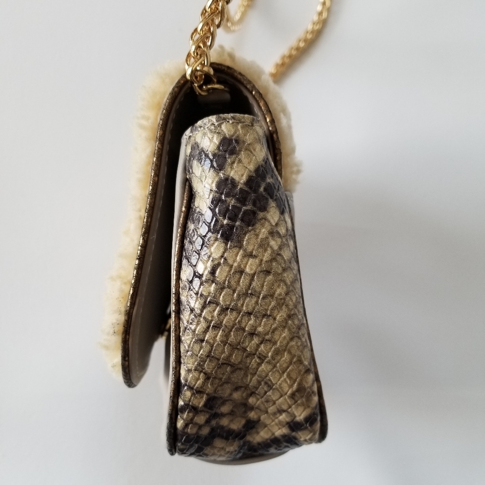Sam Edelman Fur /Snakeskin Shoulder bag - Picture 7 of 12